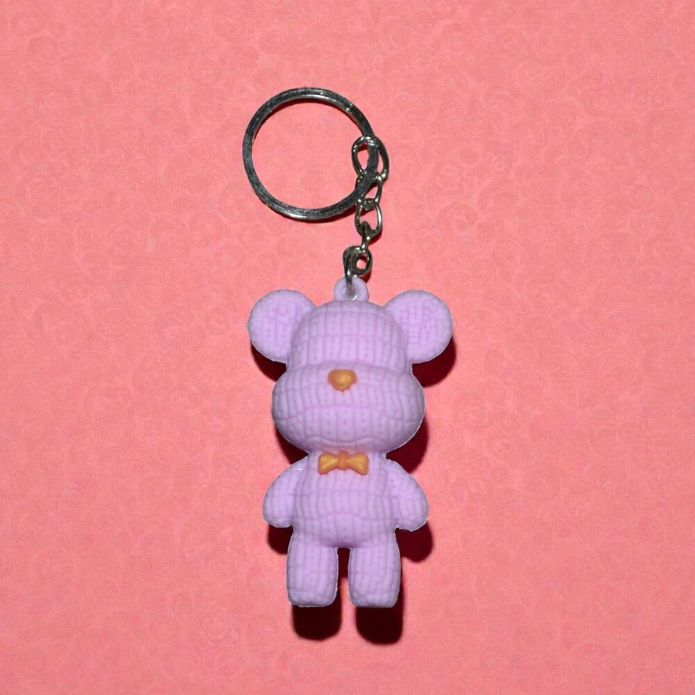 ❤️Bear keychain bundle deal 2 for $5! Cute Small Pink Bear Keychain Charm